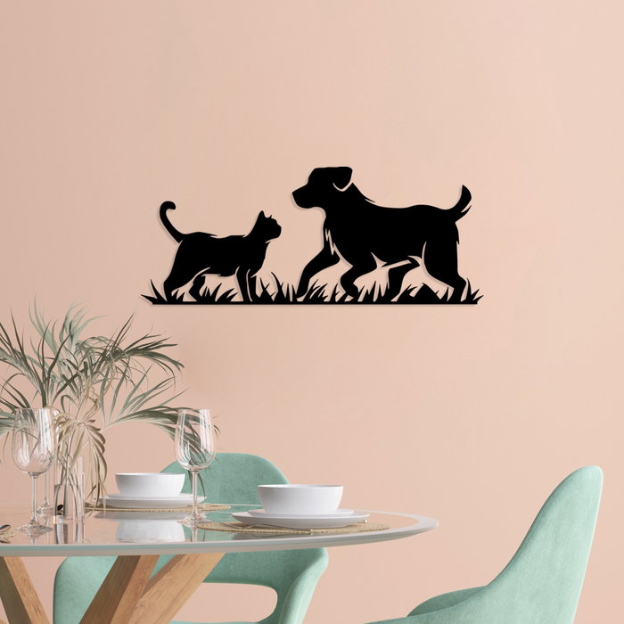 Wallity Best Friends Escultura de Pared de Metal Negra 27 x 70 cm Wallity Best Friends Escultura de Pared de Metal Negra 27 x 70 cm